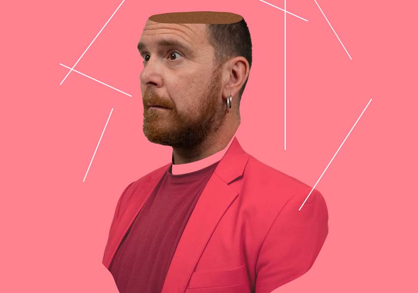 Imatge del esdeveniment:El tors d'un home amb la part superior del cap tallat